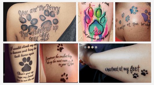 Inked Paws: Adding Meaning and Style with a Dog Paw Print Tattoo and Quote - furry-angles