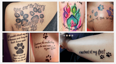 Inked Paws: Adding Meaning and Style with a Dog Paw Print Tattoo and Quote