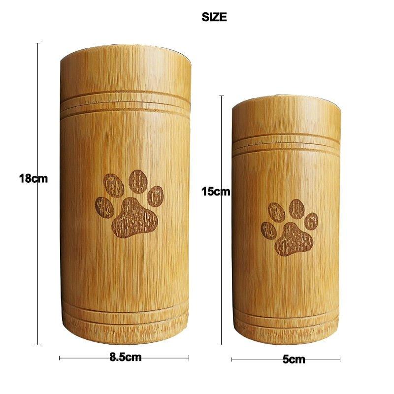 Handmade Bamboo Urn For Dogs - furry-angles