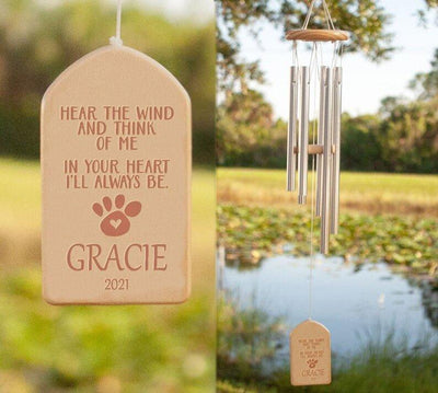 Personalized Dog Memorial Wind Chime - furry-angles
