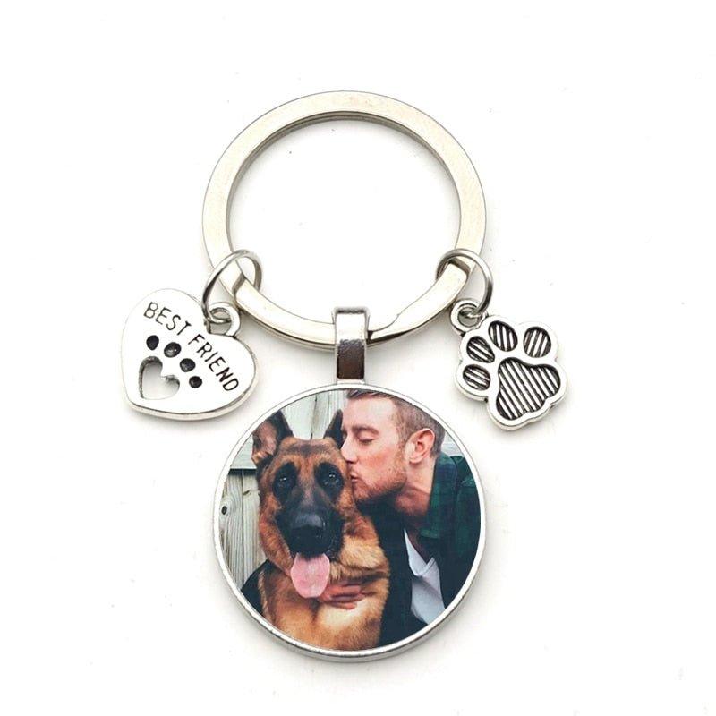 Personalized Dog Photo Memorial Keychain - furry-angles