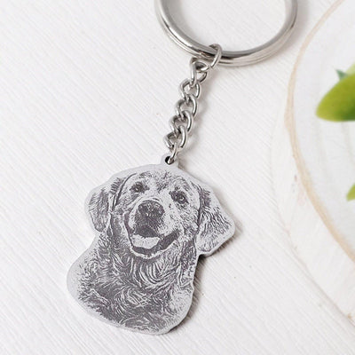 Personalized Dog Photo Memorial Keychain - furry-angles