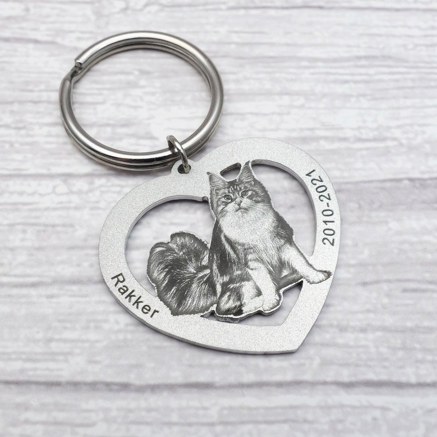 Personalized Pet Memorial Keychain - furry-angles
