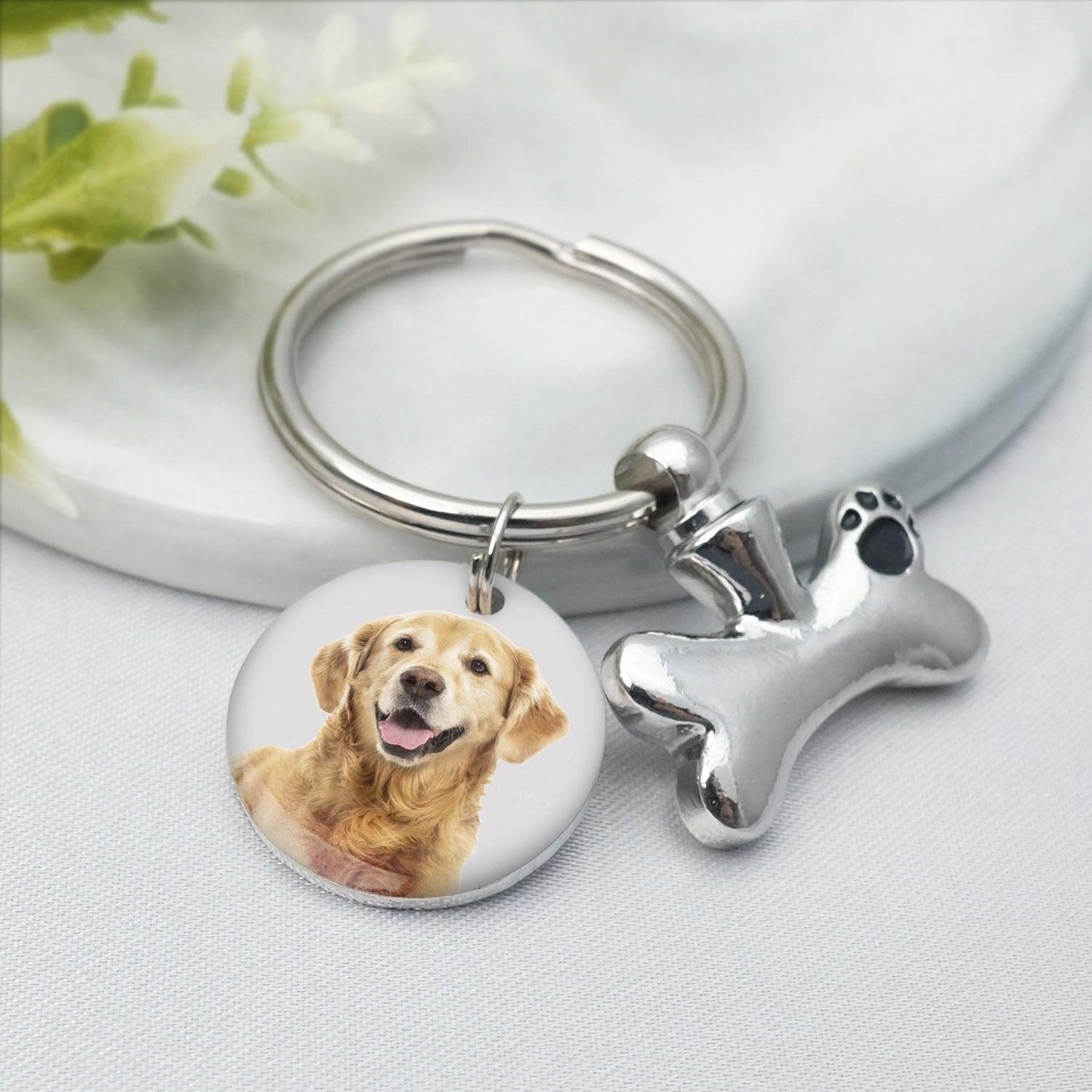 Personalized Pet Urn Keychain Dog Urn Key Chain Pet Memorial Cat Cylinder Cremation Urn Keyring Pet Photo Keepsake Ashes Jewelry - furry-angles
