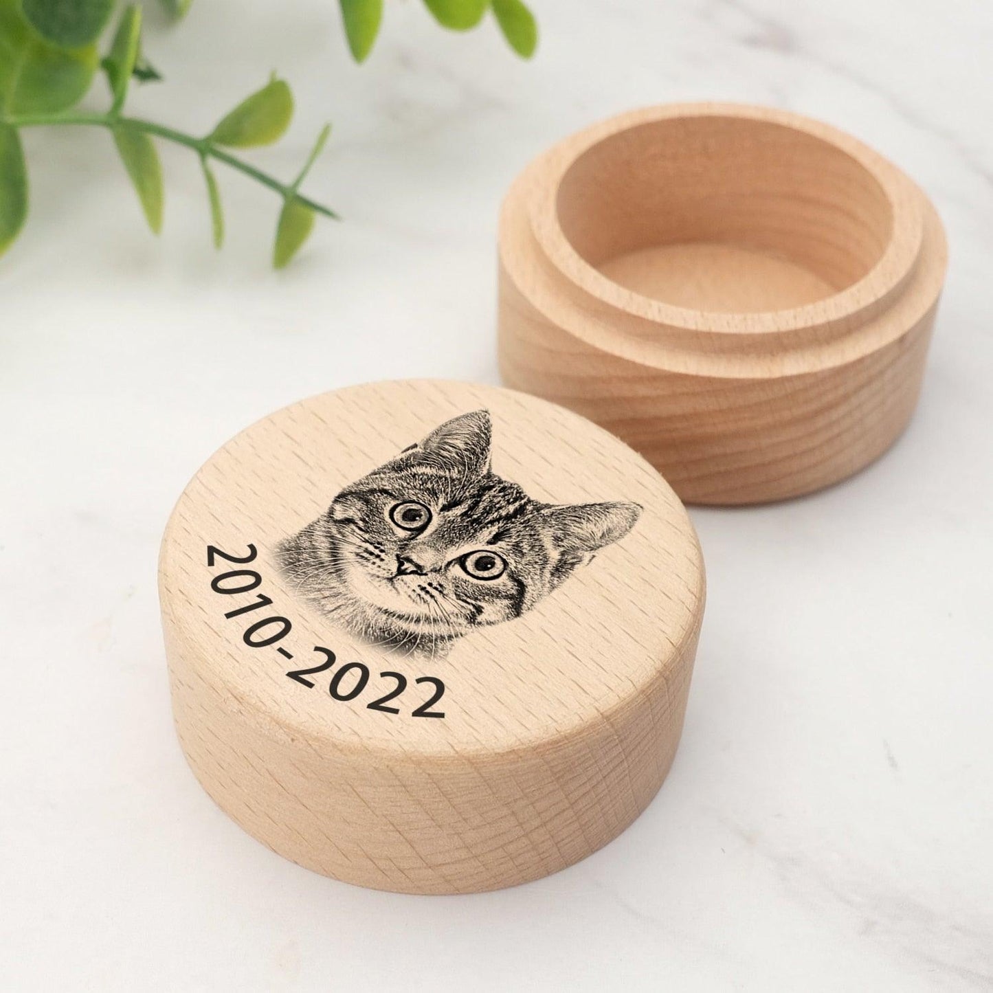 Personalized Photo Wooden Urn For Pets - furry-angles